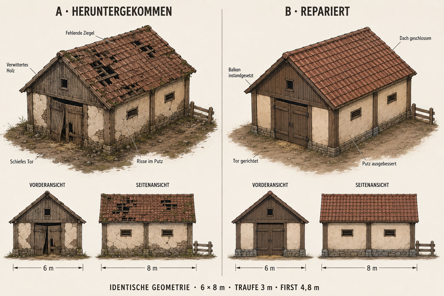Farm Tycoon · Kleiner Stall · Concept Art