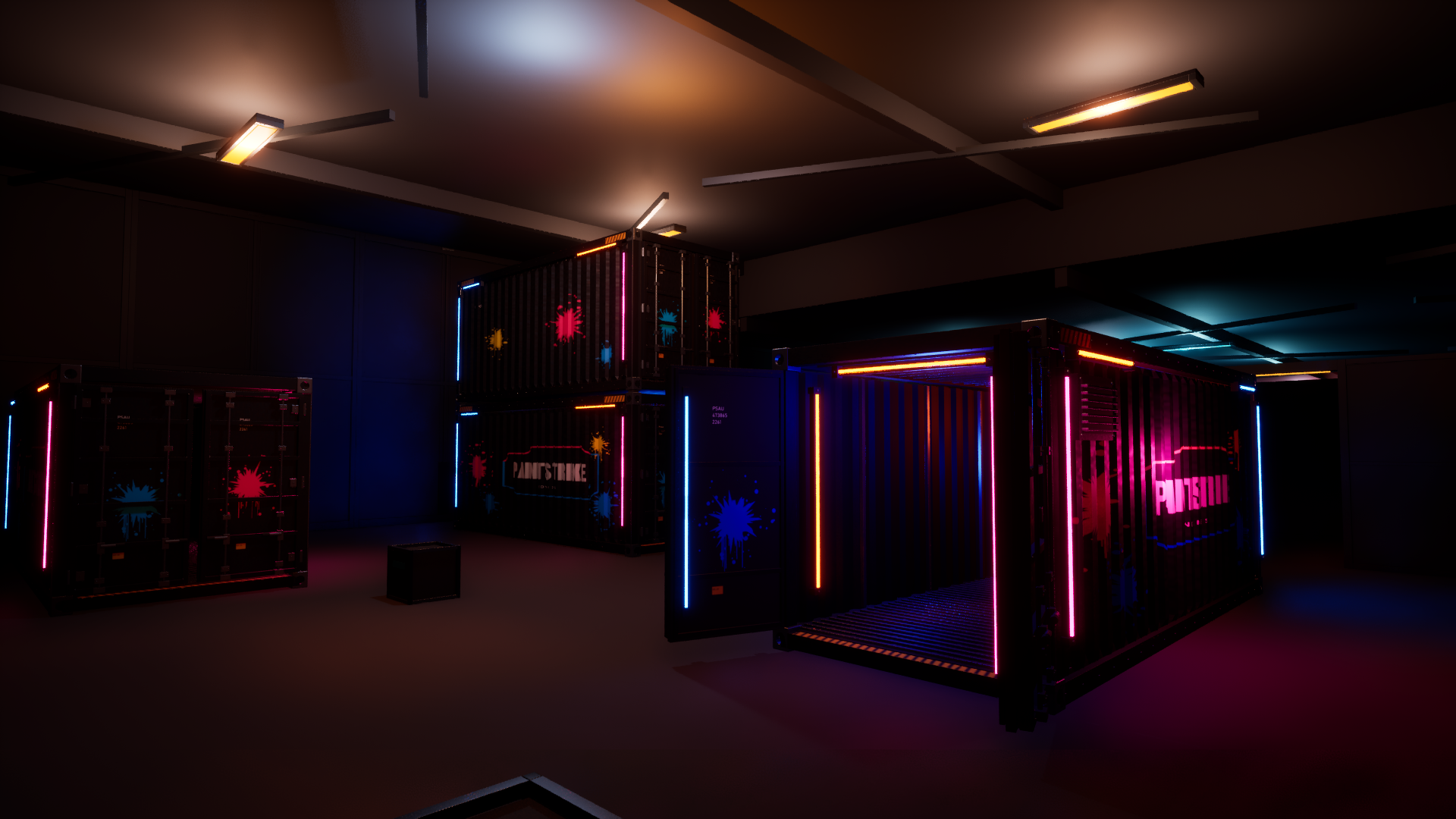 Map · Neon Nexus · Container Hall · Entwicklungsstand